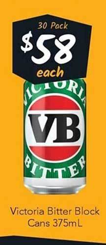 Cellarbrations Victoria bitter block cans offer