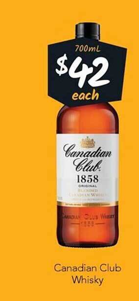 Cellarbrations Canadian club whisky offer