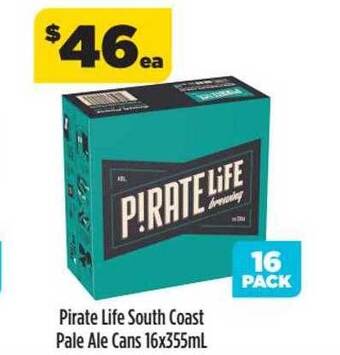 Liquorland Pirate life south coast pale ale cans offer