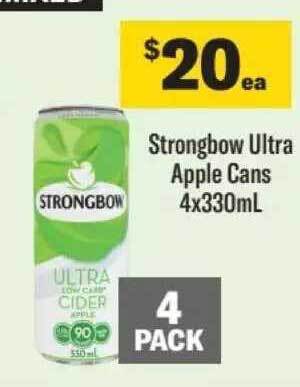 Strongbow ultra apple cans