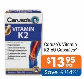 Good Price Pharmacy Caruso's vitamin k2 60 capsules offer
