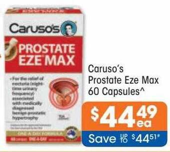 Good Price Pharmacy Caruso's prostate eze max 60 capsules offer