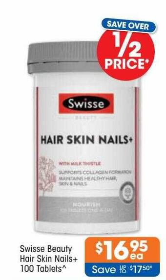 Good Price Pharmacy Swisse beauty hair skin nails+ 100 tablets offer
