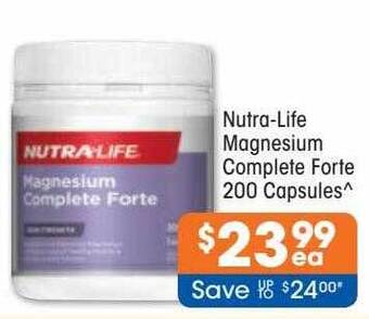 Good Price Pharmacy Nutra-life magnesium complete forte 200 capsules offer