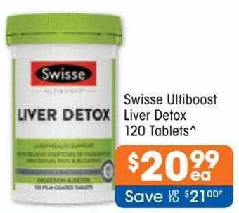 Good Price Pharmacy Swisse ultiboost liver detox 120 tablets offer