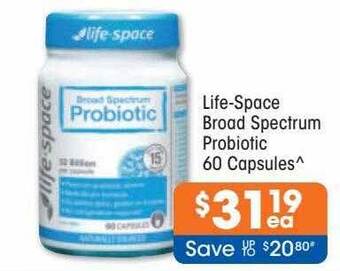 Good Price Pharmacy Life-space broad spectrum probiotic 60 capsules offer