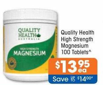 Good Price Pharmacy Quality health high strength magnesium 100 tablets offer