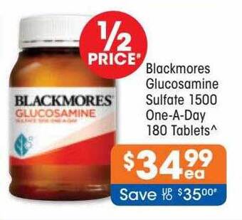 Good Price Pharmacy Blackmores glucosamine sulfate 1500 one-a-day 180 tablets offer