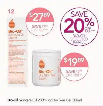 Terry White Bio-oil skincare oil or dry skin gel offer