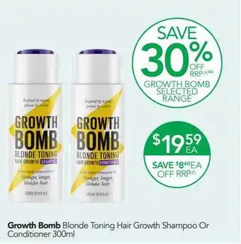 Terry White Growth bomb blonde toning hair growth shampoo or conditioner offer