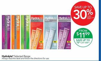 Terry White Hydralyte* selected range offer