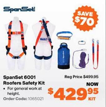 RSEA Safety Spanset 6001 roofers safety kit offer