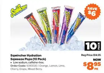 Sqwincher hydration sqweeze pops