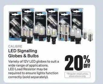 Calibre led signalling globes & bulbs