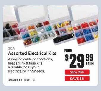 SuperCheap Auto Sca assorted electrical kits offer