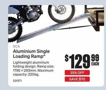 SuperCheap Auto Sca aluminium single loading ramp offer