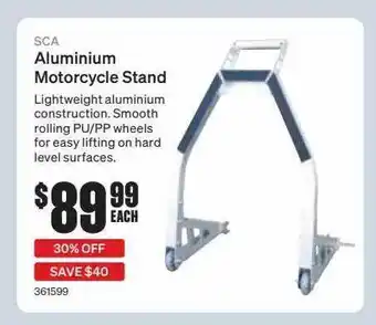 SuperCheap Auto Sca aluminium motorcycle stand offer
