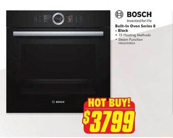 The Good Guys Bosch built-in oven series 8 black offer