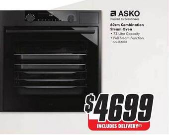 The Good Guys Asko 60cm combination steam oven offer