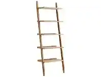 LivingStyles Riva Oak Timber Leaning Ladder Display Shelf offer