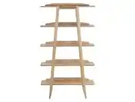 LivingStyles Keir Commercial Grade Oak Timber Display Shelf offer