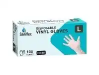 Officeworks SANIFLEX Disposable Powder Free Glove Large 100 Pack Clear offer