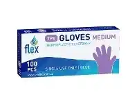 Officeworks SANIFLEX Disposable Thermoplastic Gloves Medium 100 Pack Blue offer