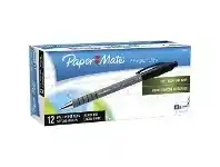 Officeworks PaperMate FlexGrip Ultra Retractable Pens Black 12 Pack offer