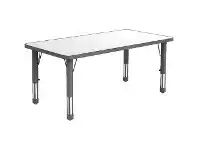 Officeworks Studymate Kids Rectangular Height Adjustable Table White and Grey offer