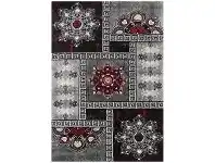 Florida Iwan Modern Rug, 300x400cm, Grey / Red