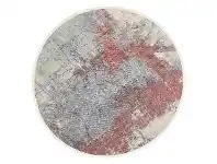 LivingStyles Dragos Abstract Modern Round Rug, 180cm, Cream / Red offer