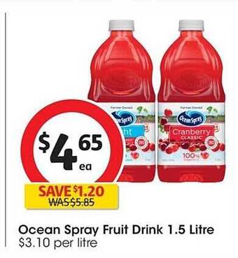 Ocean spray fruit drink