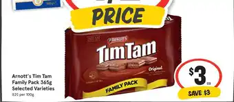 IGA Arnott's tim tam family pack selected varieties offer