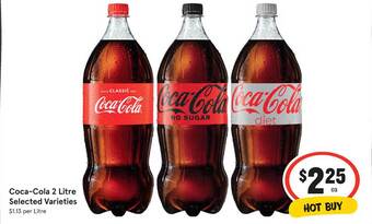 IGA Coca-cola 2 litre selected varieties offer