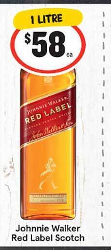 IGA Johnnie walker red label scotch offer