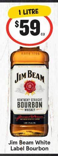 IGA Jim beam white label bourbon offer