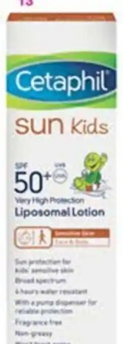 Priceline Cetaphil Sun Kids SPF 50+ Liposomal Lotion 150ml offer