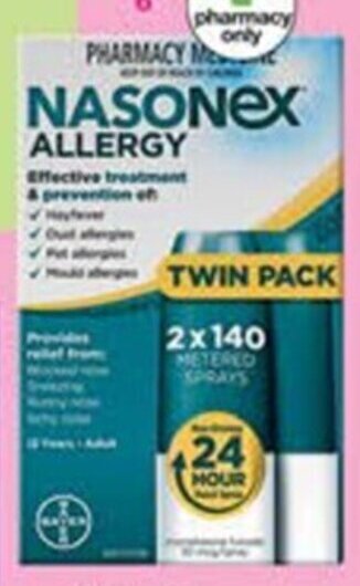 Priceline Nasonex Allergy Nasal Spray Twin Pack 2 x 140 Sprays offer