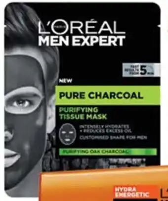 Priceline L'Oréal Paris Men Expert Pure Charcoal Purifying Tissue Mask offer