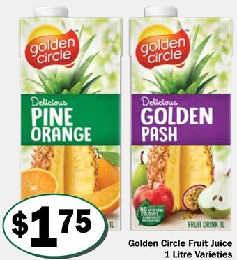 Friendly Grocer Golden Circle Fruit Juice 1 Litre offer