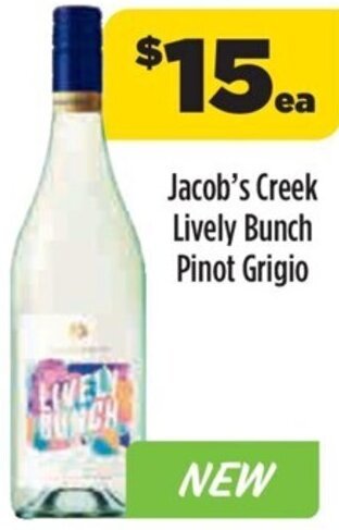 Liquorland Jacob's Creek Lively Bunch Pinot Grigio offer