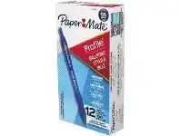 Officeworks Papermate Profile Ballpoint Pens 1mm 12 Pack Blue offer