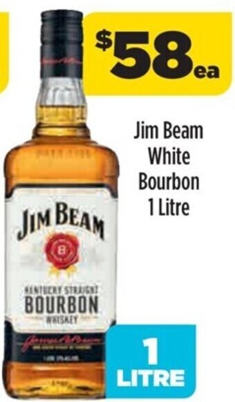 Liquorland Jim Beam White Bourbon 1 Litre offer