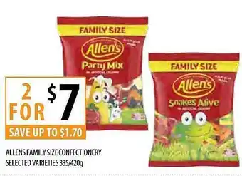 Supabarn Allens family size confectionery offer
