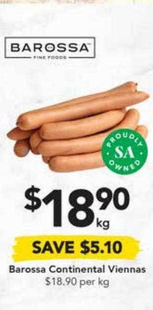 Drakes Barossa continental viennas offer
