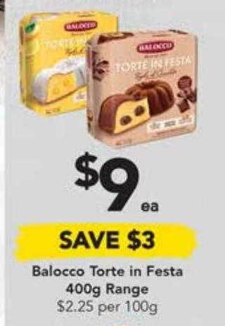 Drakes Balocco torte in festa offer