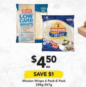Drakes Mission wraps offer
