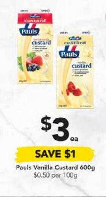 Drakes Pauls vanilla custard offer