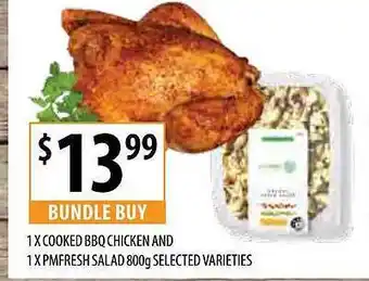 Supabarn 1 x cooked bbq chicken and pmfresh salad offer