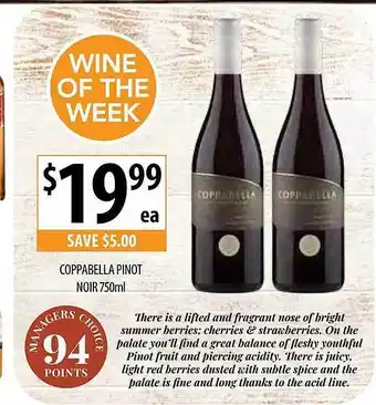 Supabarn Coppabella pinot noir offer